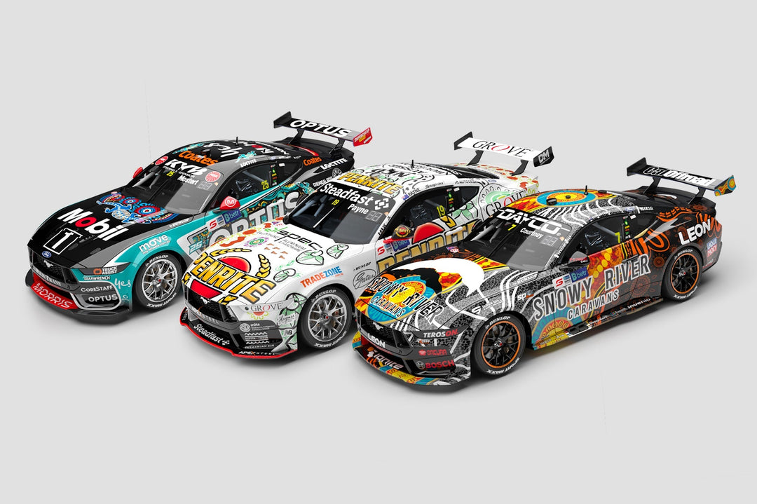 New Model Announcements: 2025 Darwin / Townsville Ford Mustang GT Supercars in 1:18 + 1:43 Scales