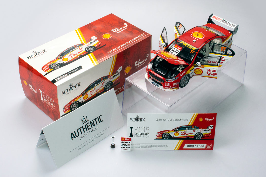 Now In Stock: 1:18 Scale Shell V-Power Racing Team Scott McLaughlin 2018 Championship Winner