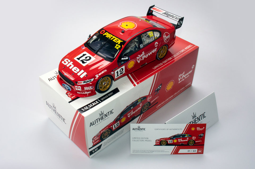 Now In Stock: 1:12 Scale Shell V-Power Racing Team 2018 Sandown 500 Retro Car - #12 Fabian Coulthard / Tony D’Alberto