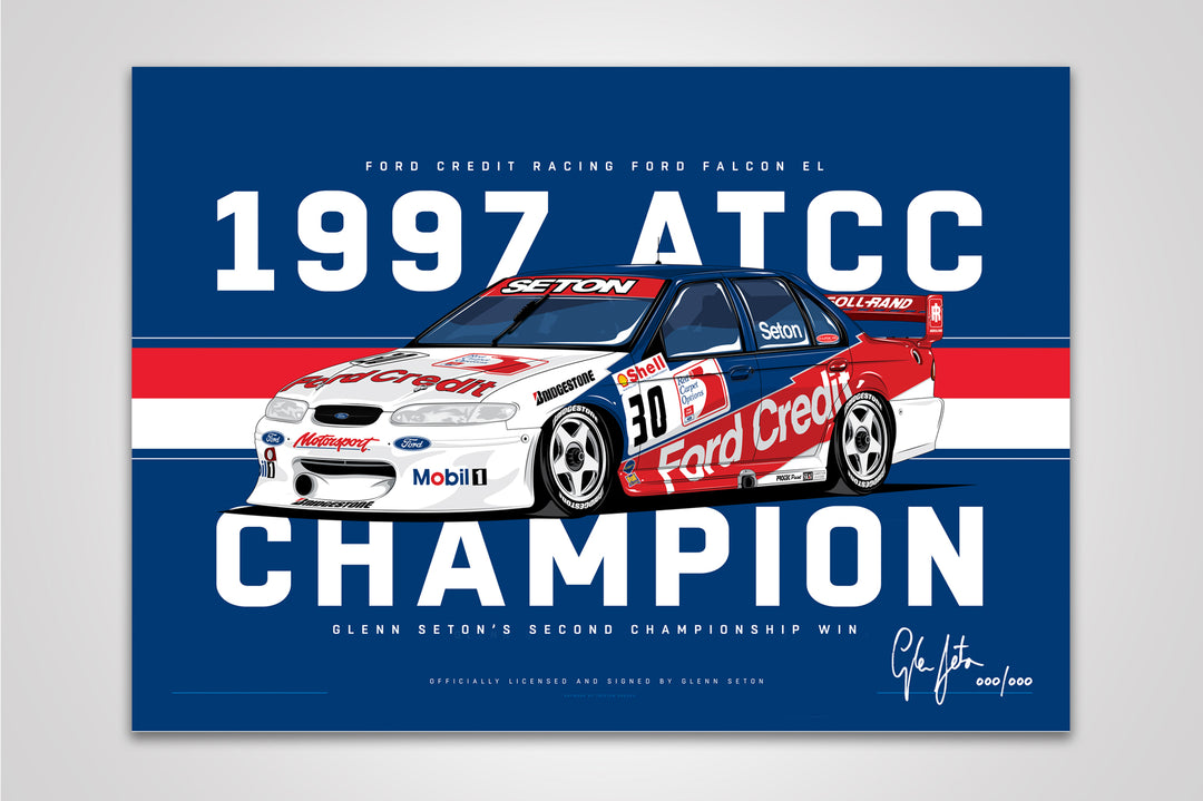 Pre-Order Alert: Glenn Seton 1997 Championship Winner Limited Edition Signed Print From V8 Sleuth