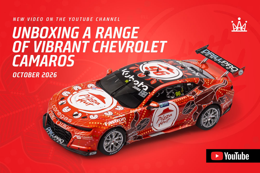 Watch Now: Unboxing A Range of Vibrant Chevrolet Camaros in 1:18 Scale!