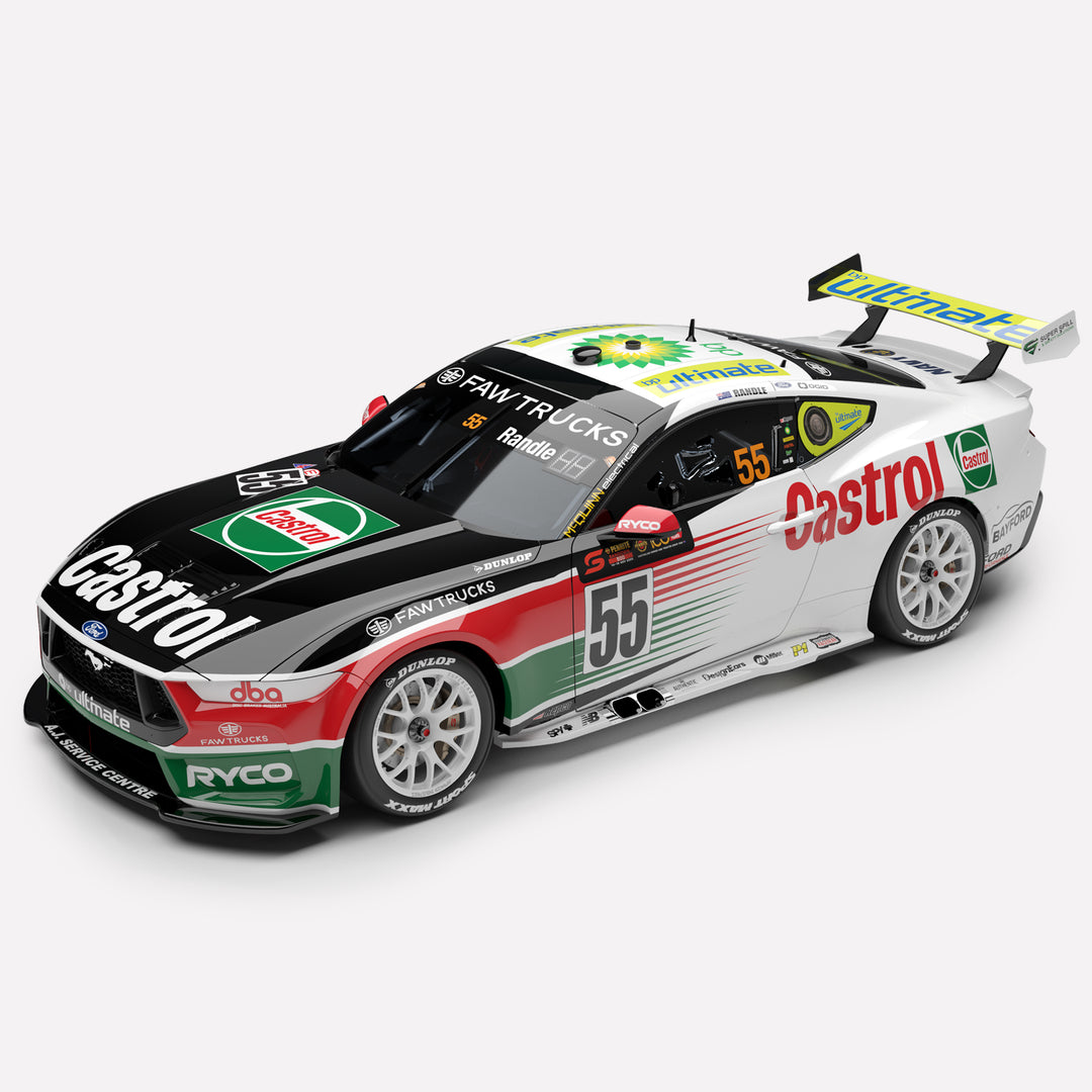 1:18 Tickford Racing #55 Ford Mustang GT 2025 Penrite Oil Sandown 500 Retro Livery Driver: Thomas Randle