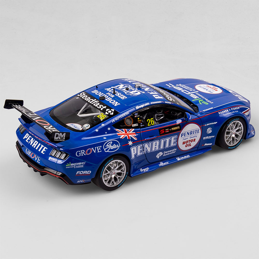1:18 Penrite Racing #26 Ford Mustang GT - 2024 Penrite Oil Sandown 500 Retro Livery