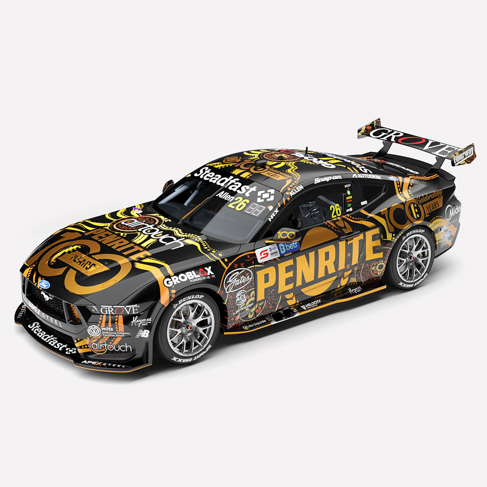 1:18 Penrite Racing #26 Ford Mustang GT - 2026 Betr Darwin Triple Crown Indigenous Round Race 18 Winner