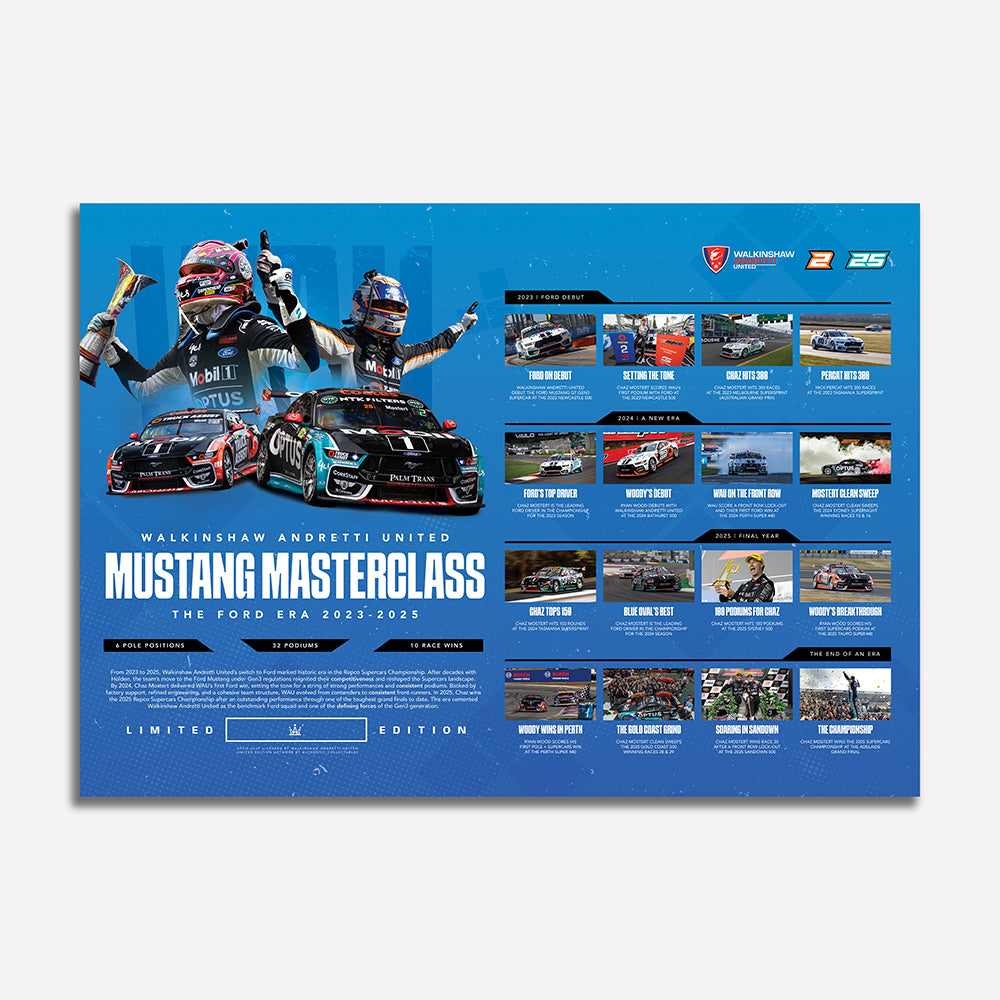 Walkinshaw Andretti United 'Mustang Masterclass' Limited Edition Print (Pre-Order)