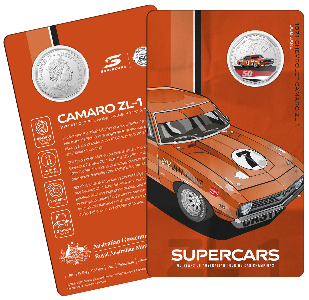 Royal Australian Mint 60 Years of Supercars Nine Coin Collectors Presentation Set