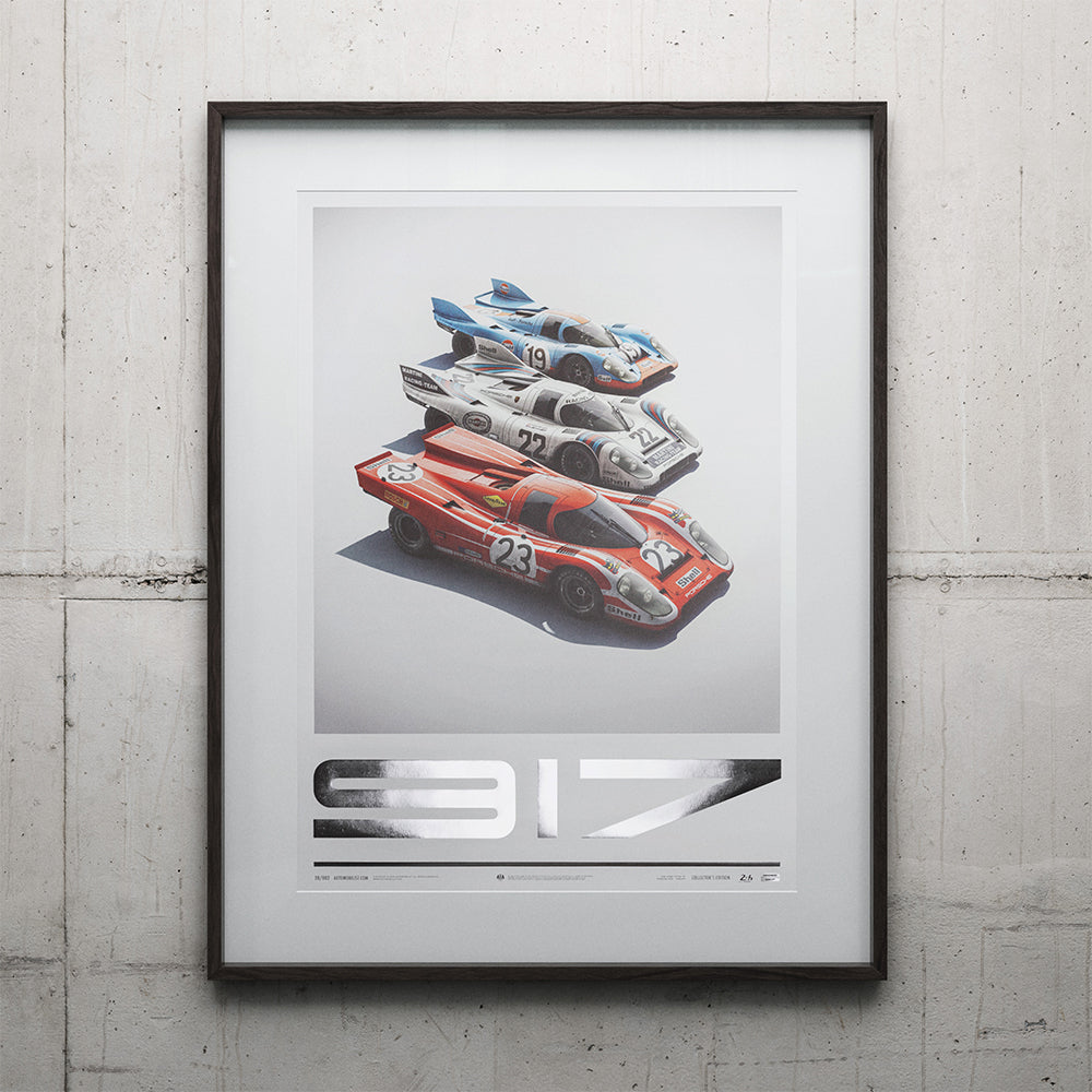 Porsche 917 - Salzburg & Martini & Gulf - 24h Le Mans Collector's Edition Print