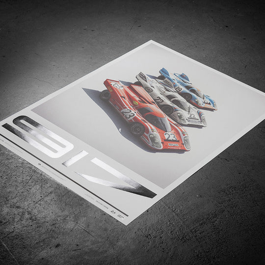 Porsche 917 - Salzburg & Martini & Gulf - 24h Le Mans Collector's Edition Print