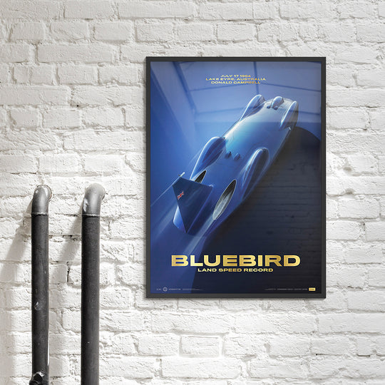 Bluebird - Donald Campbell 1964 Land Speed Record - Australia  - Collector's Edition Print