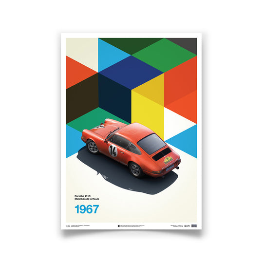 Porsche 911R 1967 Marathon de la Route Winner Print