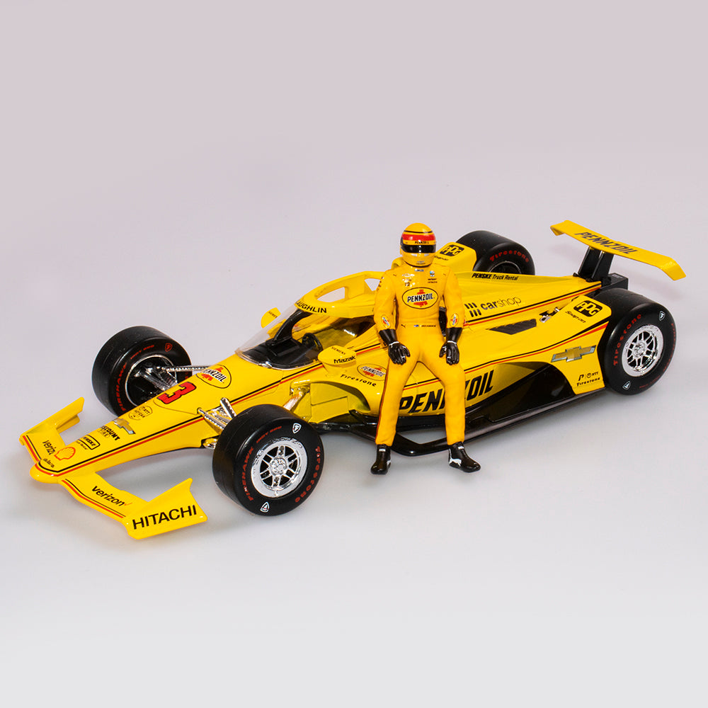 1:18 Team Penske #3 Pennzoil Dallara Chevrolet INDYCAR With Driver Figurine - 2021 INDY 500 - Driver: Scott McLaughlin