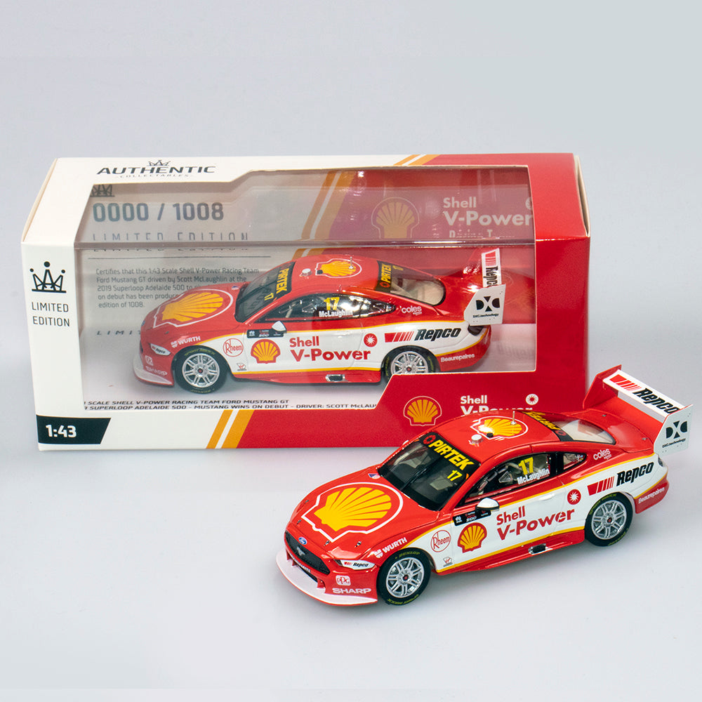 1:43 Shell V-Power Racing Team #17 Ford Mustang GT Supercar - 2019 Championship Season (Adelaide 500 Mustang Wins On Debut Livery)