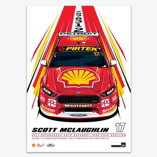 Scott McLaughlin 2017 Bathurst 1000 Pole - Standard Edition Print