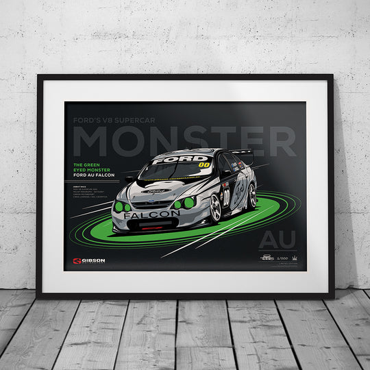 Ford AU Falcon ‘Green Eyed Monster’ Race Debut Limited Edition Print