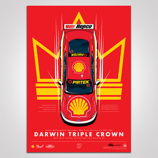 Scott McLaughlin Becomes The First Driver To Win The Darwin Triple Crown Print
