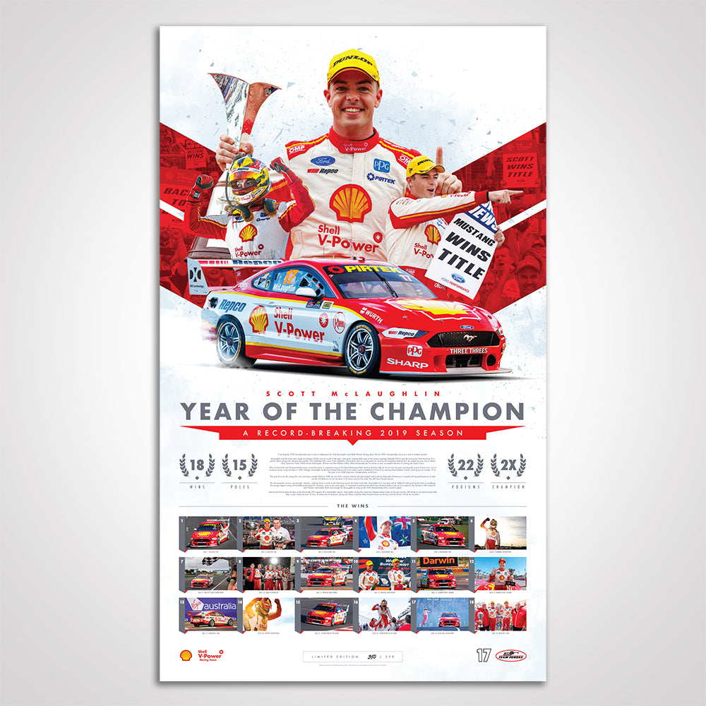 shell v-power racing team scott mclaughlin 'back to... Shell V-Power Racing Team Scott McLaughlin 2019 'Year of The Champion ...
