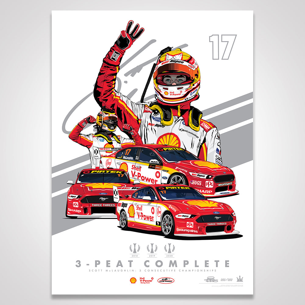 Shell V-Power Racing Team Scott McLaughlin '3-Peat Complete' Metallic ...