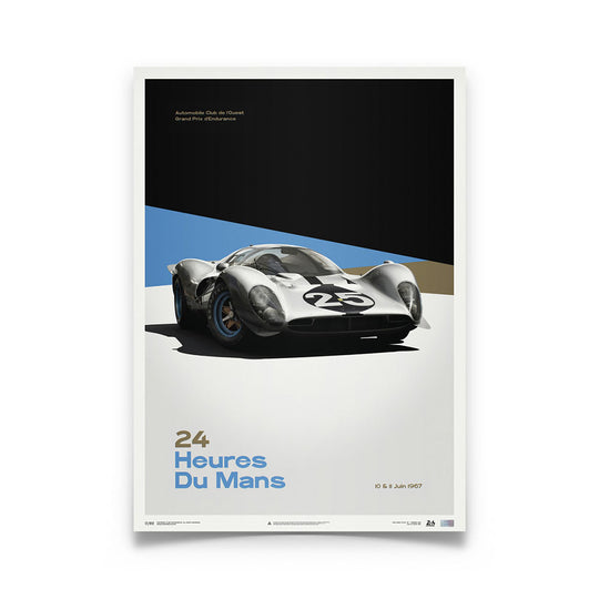 Ferrari 412P 1967 LeMans 24HR Print