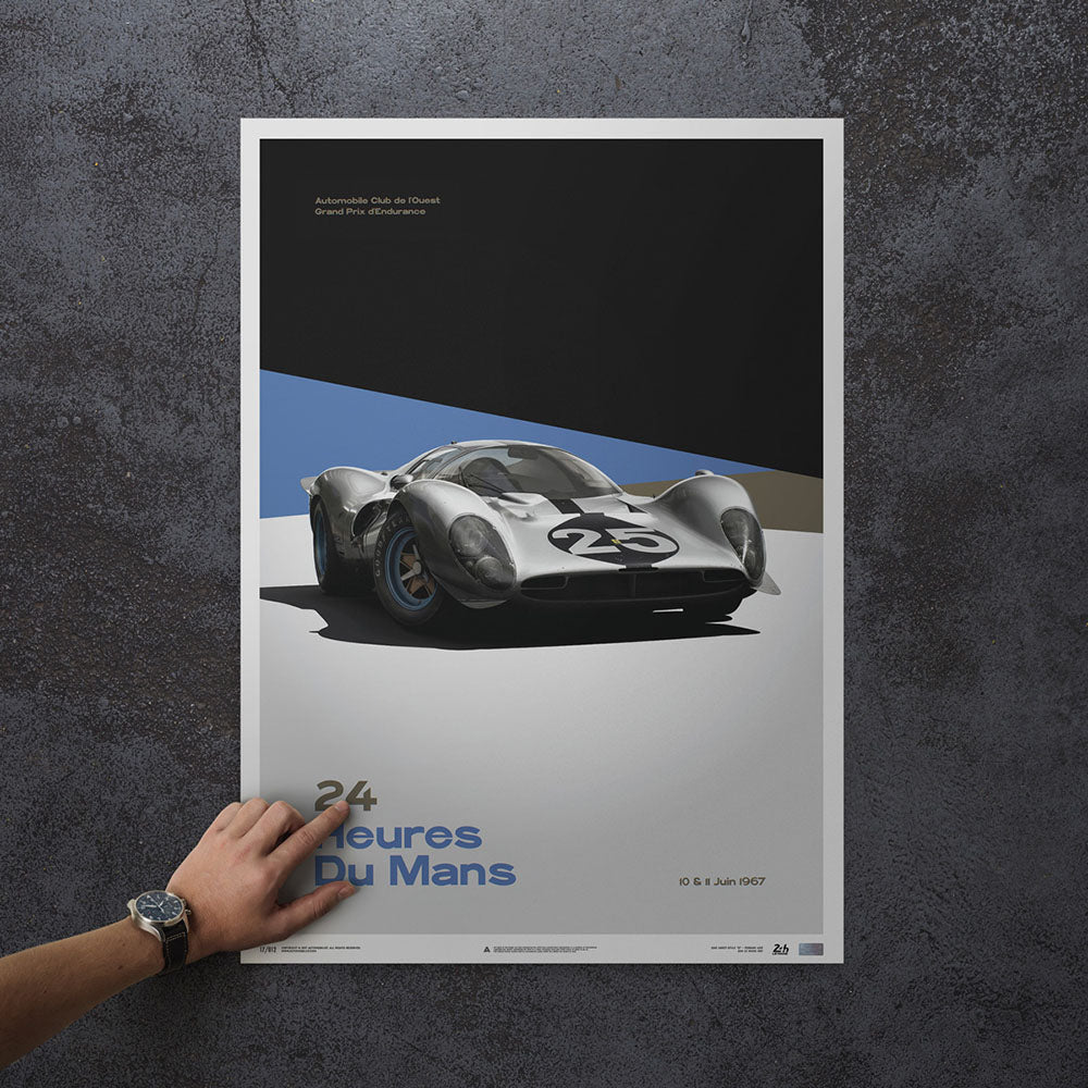 Ferrari 412P 1967 LeMans 24HR Print