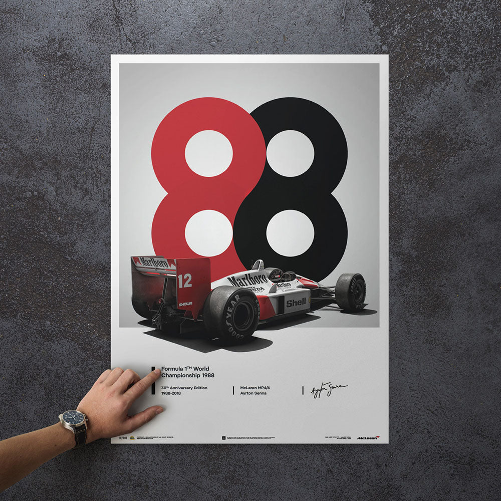 McLaren MP4/4 Ayrton Senna 1988 F1 World Champion (1988) Print