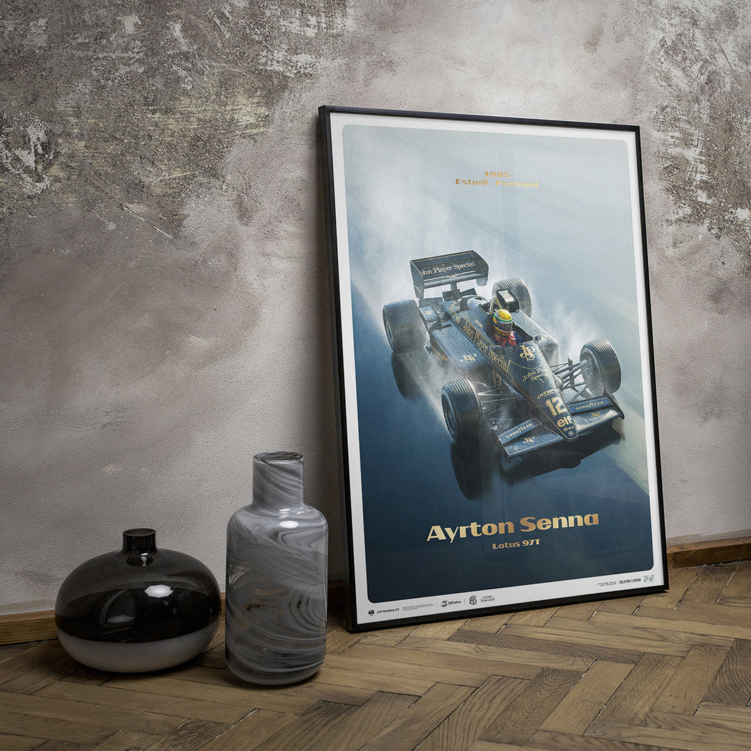 Lotus 97T - Ayrton Senna - Rainmaster - Estoril, 1985 - Collector’s Edition Print