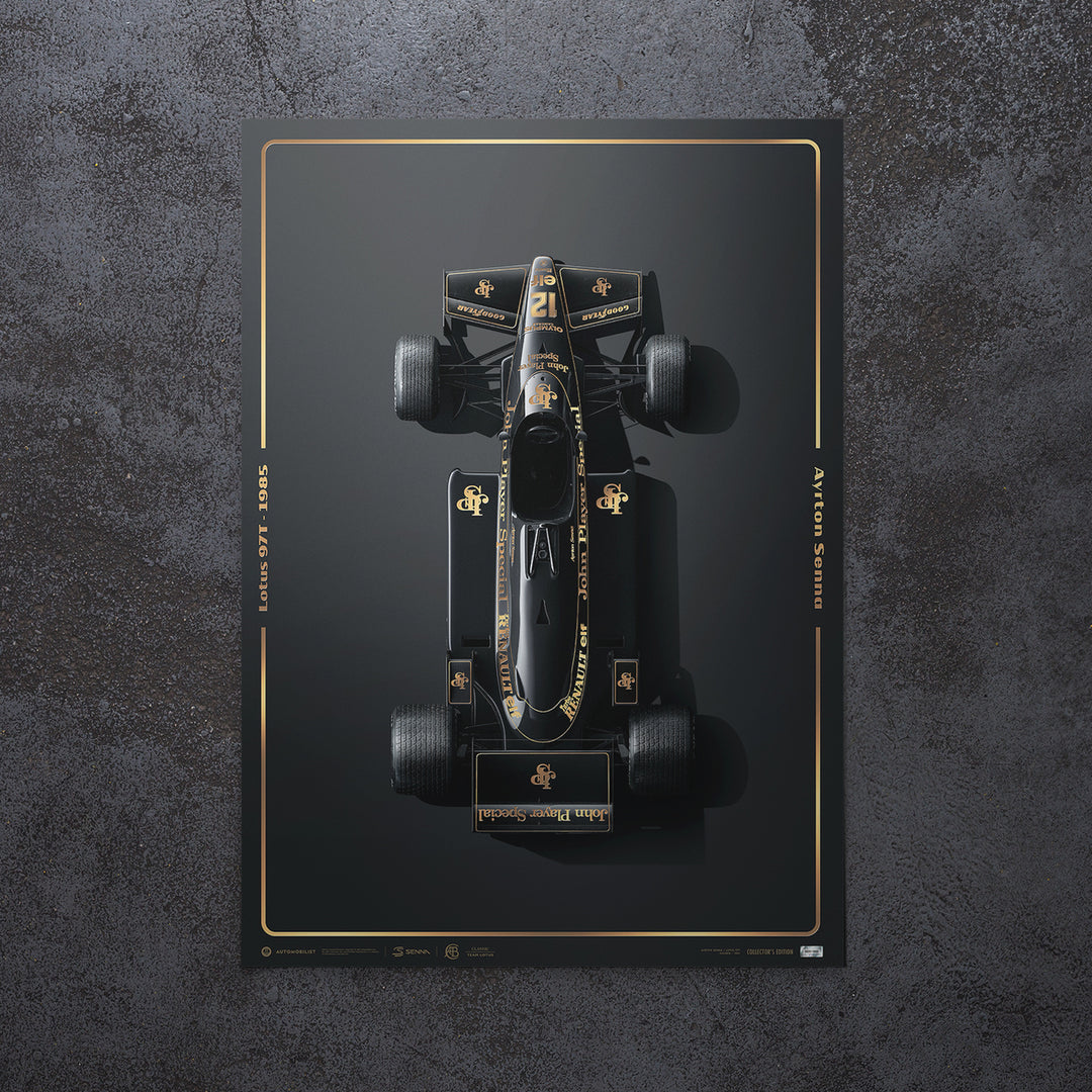 Lotus 97T - Ayrton Senna - Stunning Black - Estoril, 1985 - Collector’s Edition Print