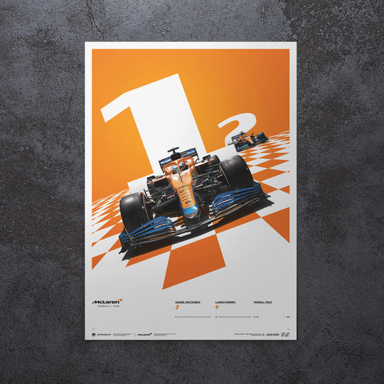 McLaren Formula 1 Team - Daniel Ricciardo 2021 Monza Grand Prix Winner - Limited Edition Print