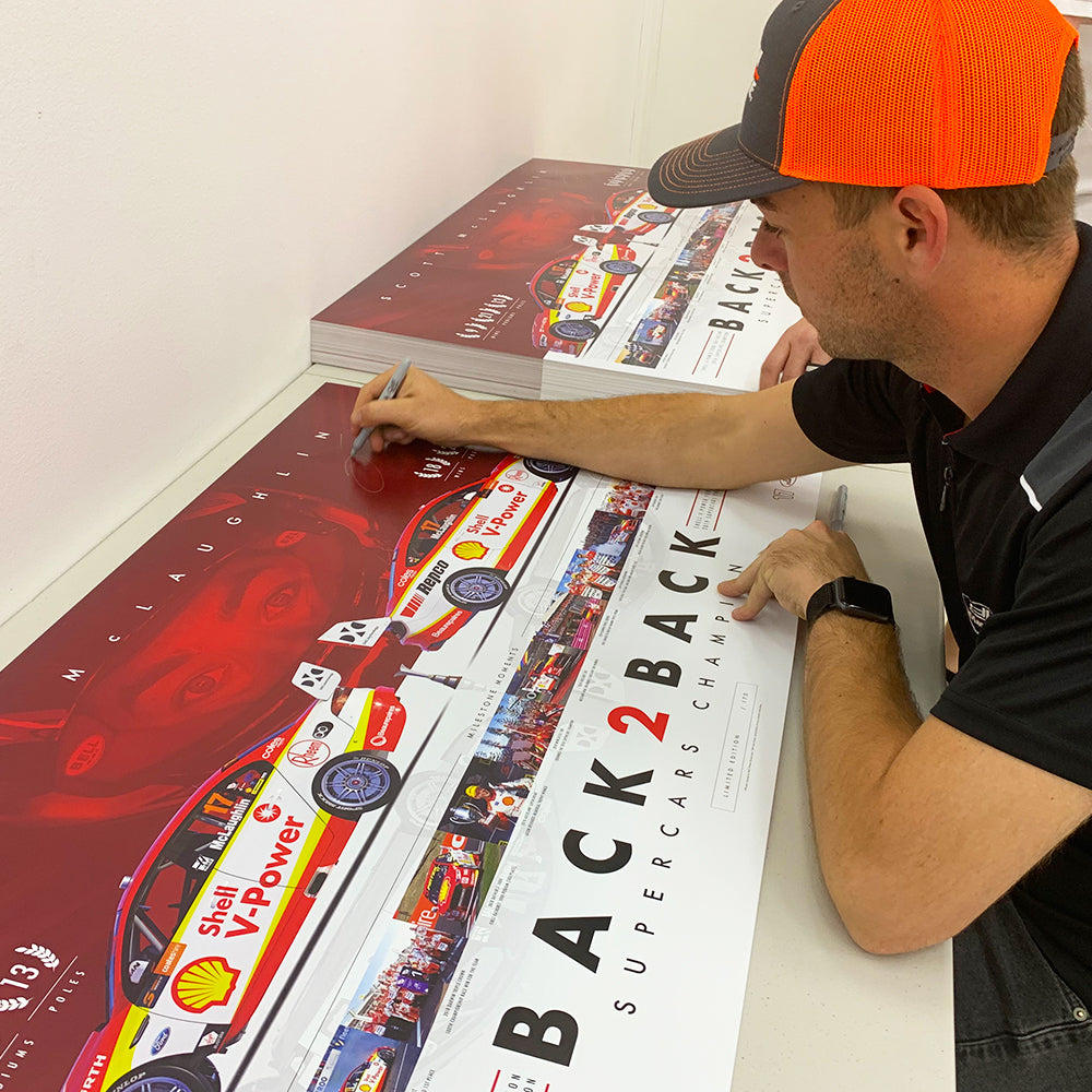 Shell V-Power Racing Team Scott McLaughlin 'Back 2 Back Supercars Champion' Framed and Signed Limited Edition Print