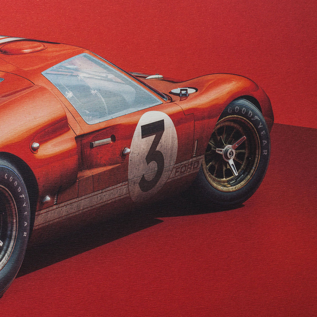 Ford GT40 1966 LeMans 24HR Red Print