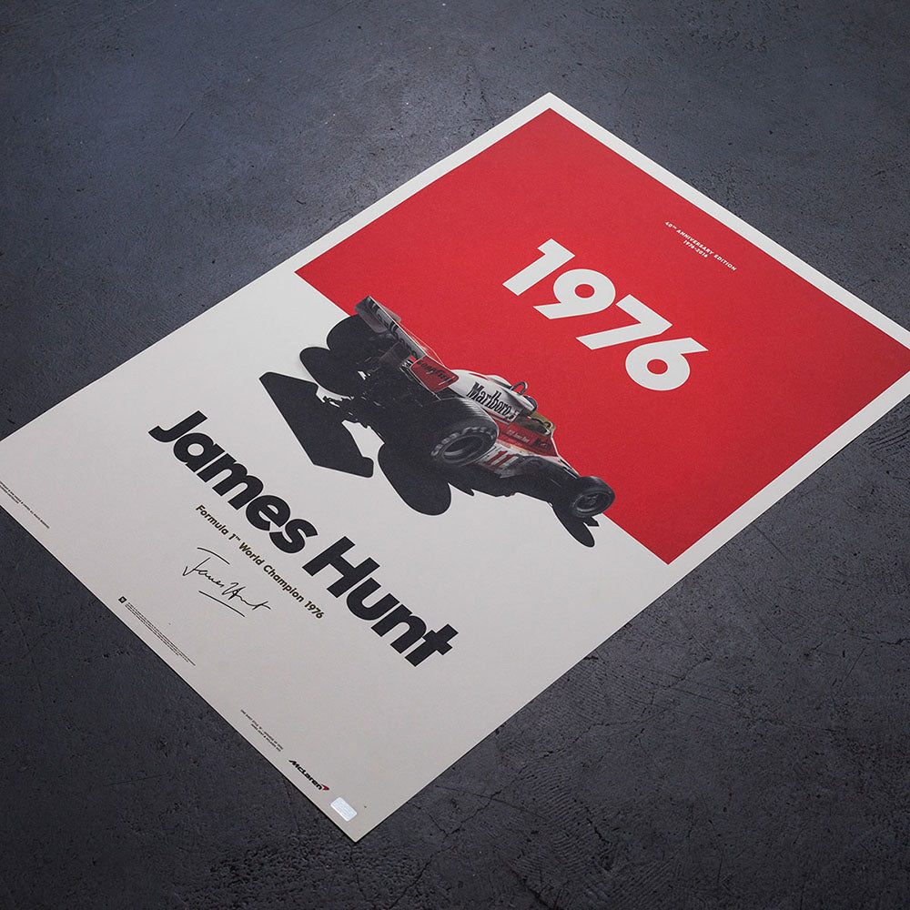 McLaren M23 James Hunt 1976 F1 World Championship Winner Print