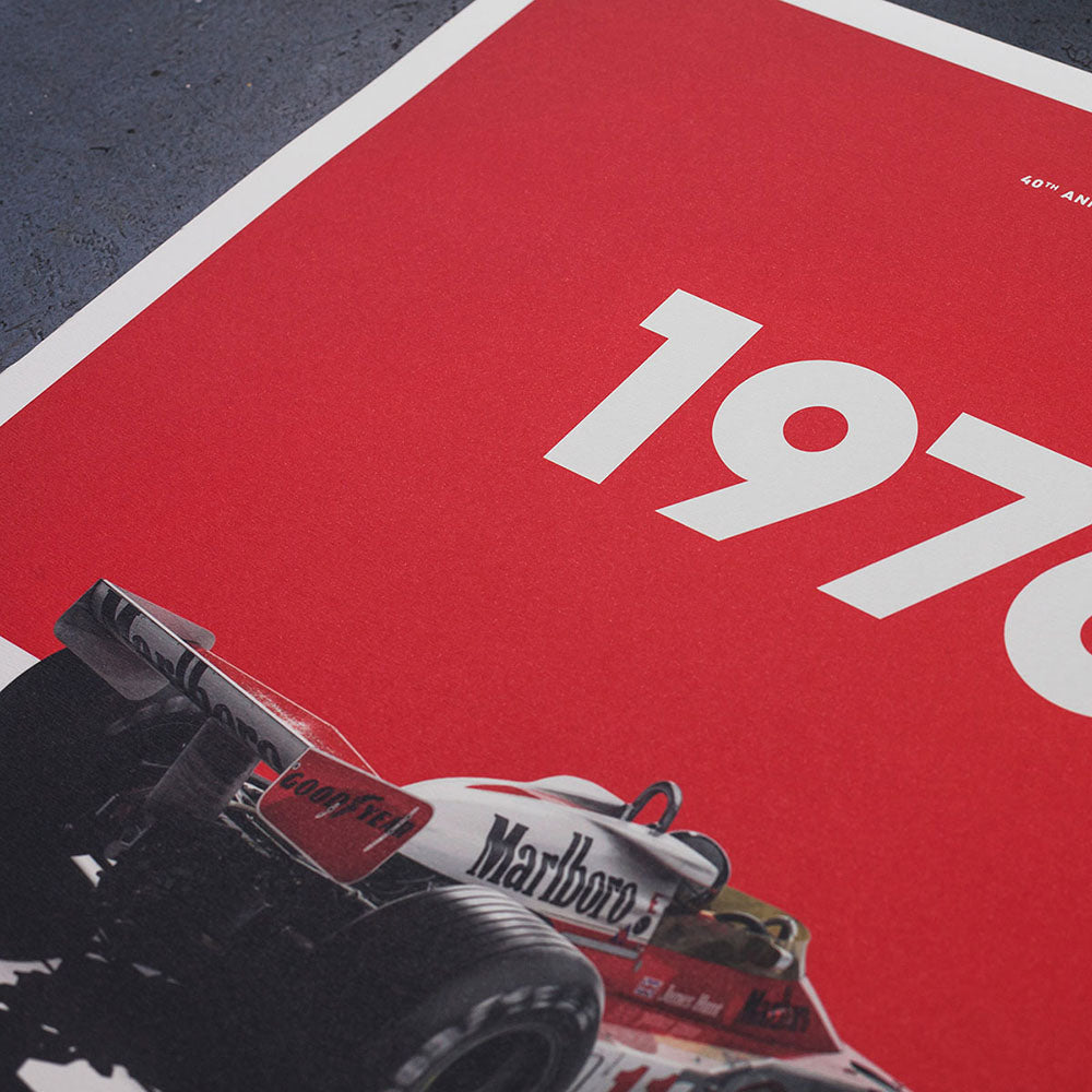 McLaren M23 James Hunt 1976 F1 World Championship Winner Print