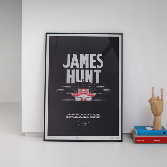 McLaren M23 James Hunt 1976 F1 World Championship Winner - Quote Print