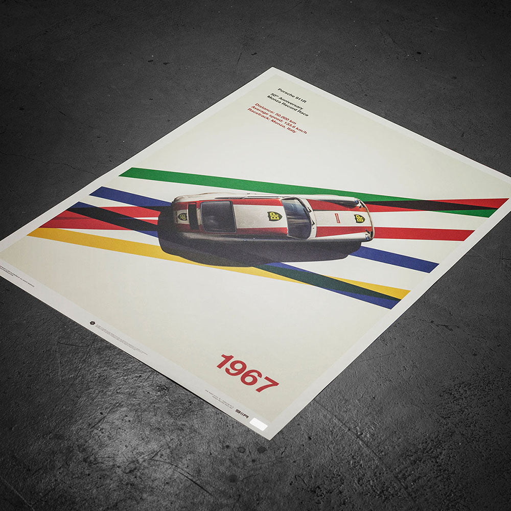 Porsche 911R 1967 Monza Record Print