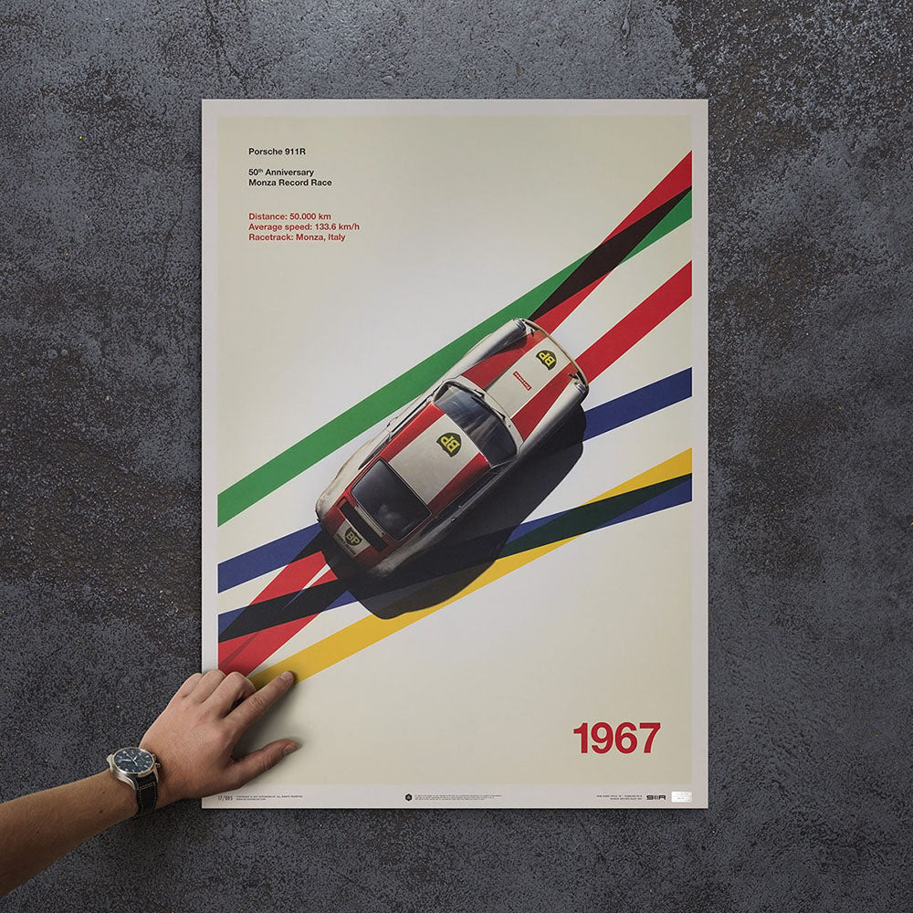 Porsche 911R 1967 Monza Record Print