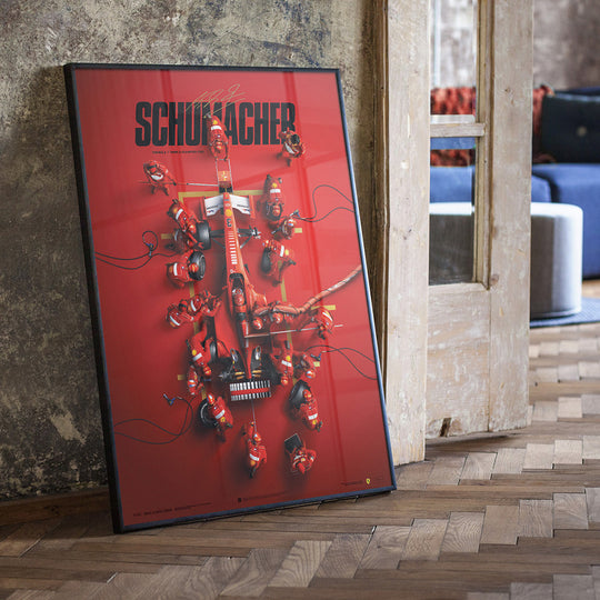 Ferrari F1-2000 Michael Schumacher 2000 F1 World Championship Winner - Pit Stop U&L Edition Print