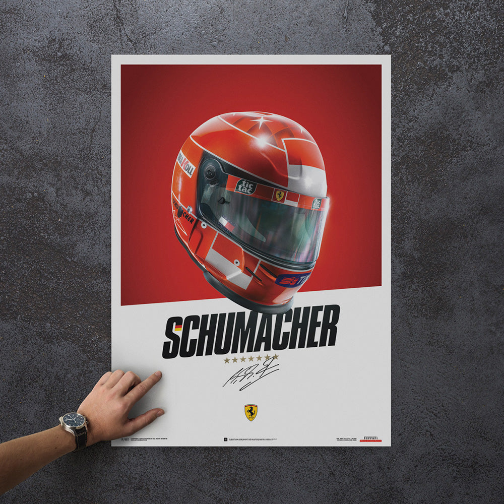 Ferrari F1-2000 Michael Schumacher Helmet Edition Print