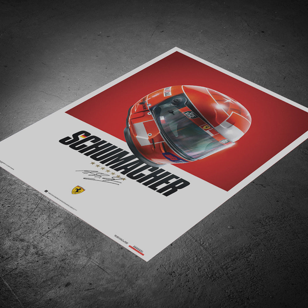 Ferrari F1-2000 Michael Schumacher Helmet Edition Print