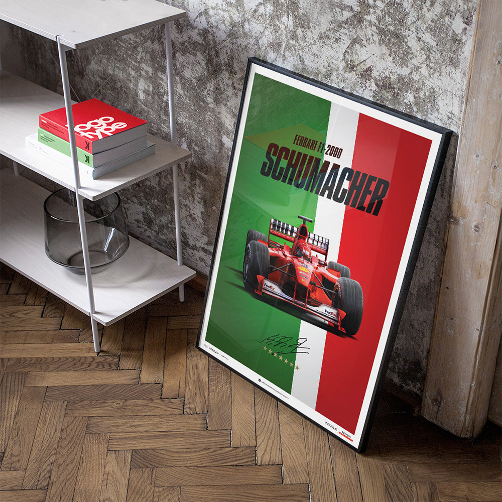 Ferrari F1-2000 Michael Schumacher 2000 F1 World Championship Winner - Italy Edition Print